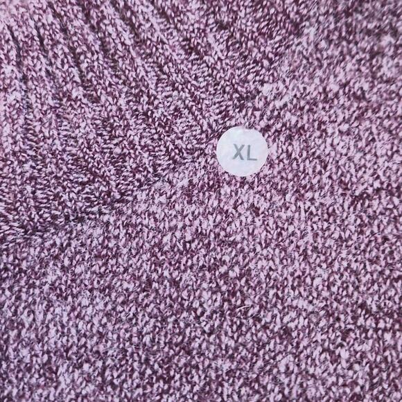 Studio Works Men's Dark Purple Cardigan Sweater Size XL Full Zip Mock Neck Wool - Picture 8 of 9